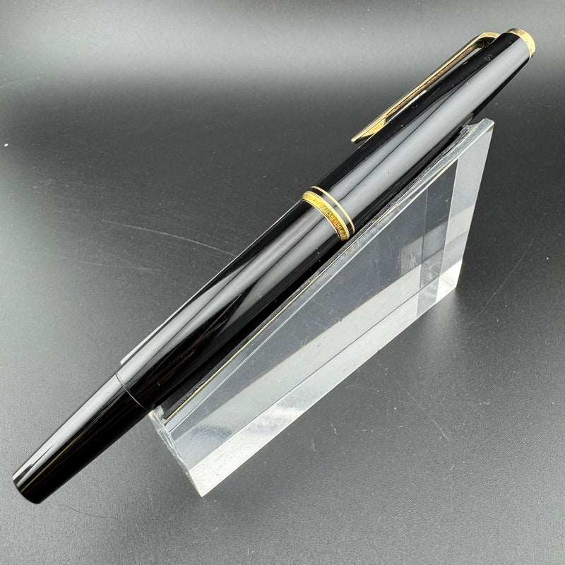 Montblanc No. 221 Black Resin Fountain Pen 14K Gold Extra-Fine Nib Serviced