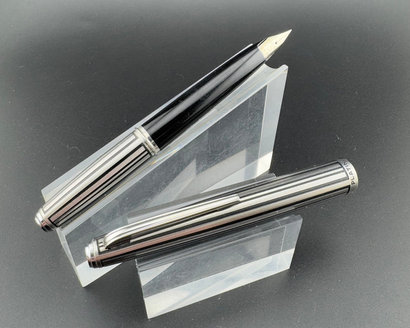 Platinum Stainless Steel Pocket Fountain Pen 18K White Gold Fine Nib