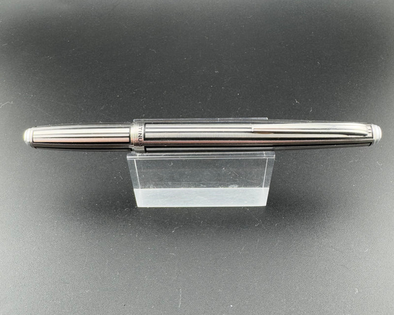 Platinum Stainless Steel Pocket Fountain Pen 18K White Gold Fine Nib