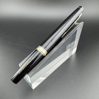 Pilot Elite Black Resin Pocket Fountain Pen 14K Gold Soft-Fine Nib May 1975