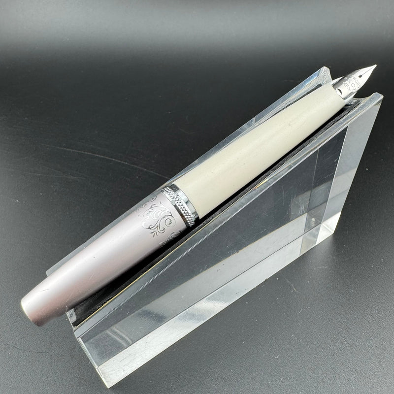 Pilot Elite Lady Pink/Silver Pocket Fountain Pen 14K Gold Fine Nib