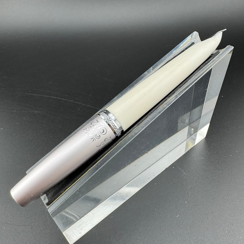 Pilot Elite Lady Pink/Silver Pocket Fountain Pen 14K Gold Fine Nib