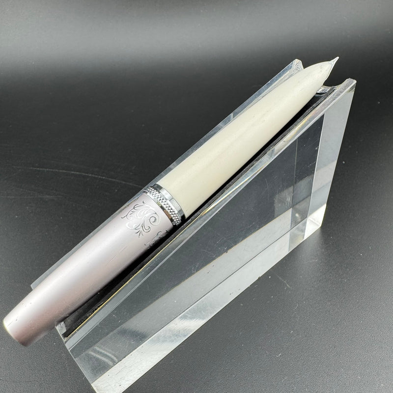 Pilot Elite Lady Pink/Silver Pocket Fountain Pen 14K Gold Fine Nib