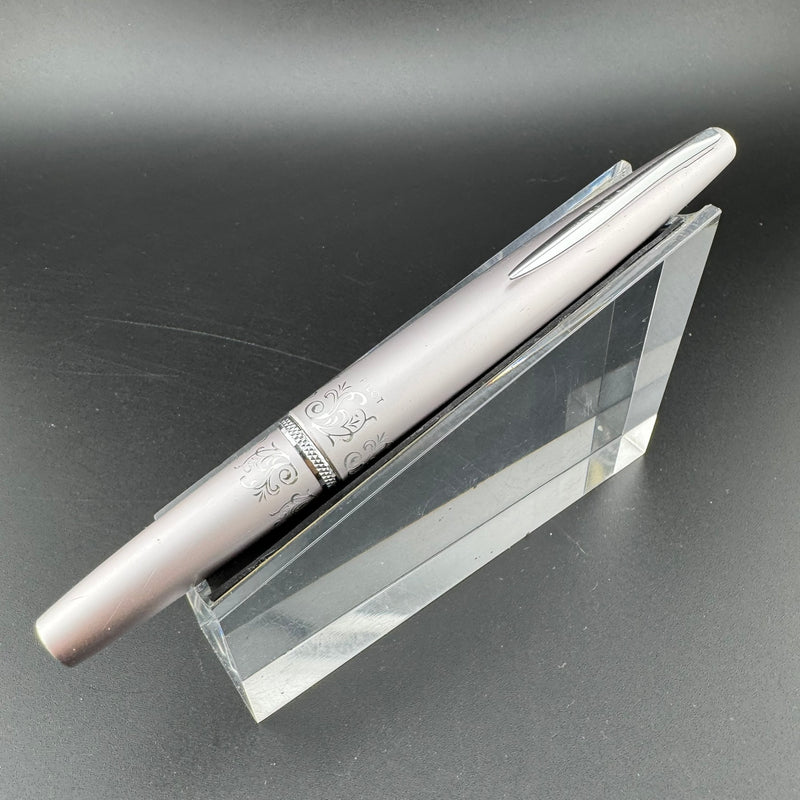 Pilot Elite Lady Pink/Silver Pocket Fountain Pen 14K Gold Fine Nib