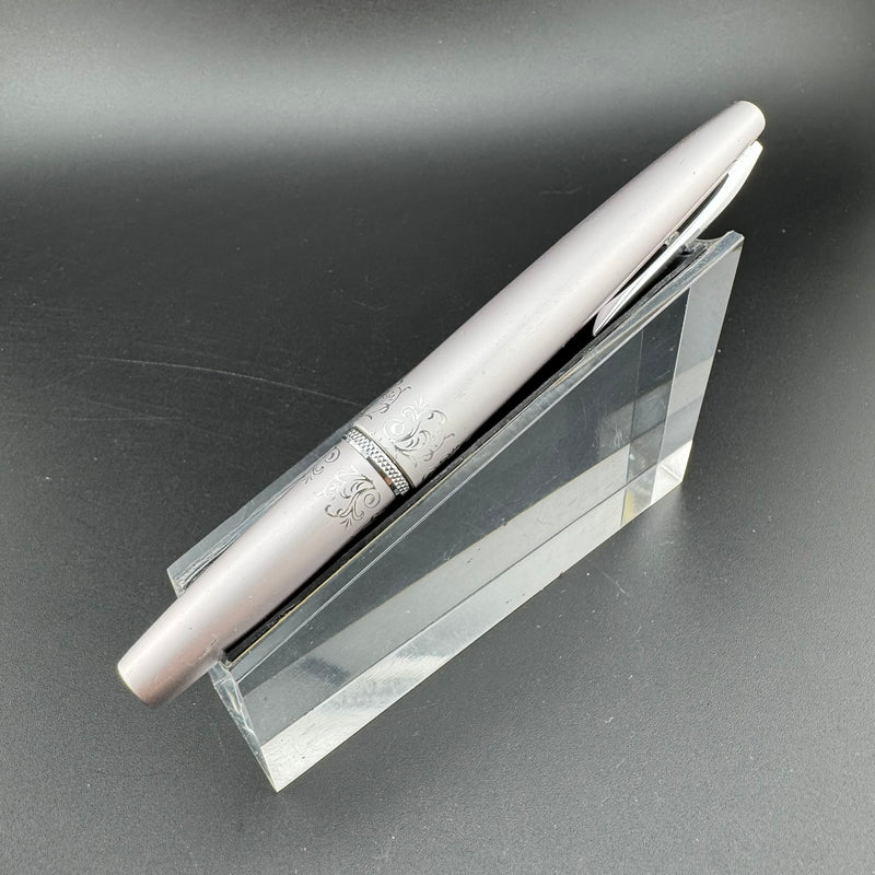 Pilot Elite Lady Pink/Silver Pocket Fountain Pen 14K Gold Fine Nib