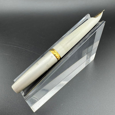 Pilot Elite Lady Silver Heart Pocket Fountain Pen 18K Gold Fine Nib