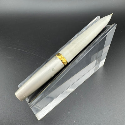 Pilot Elite Lady Silver Heart Pocket Fountain Pen 18K Gold Fine Nib