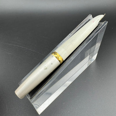 Pilot Elite Lady Silver Heart Pocket Fountain Pen 18K Gold Fine Nib