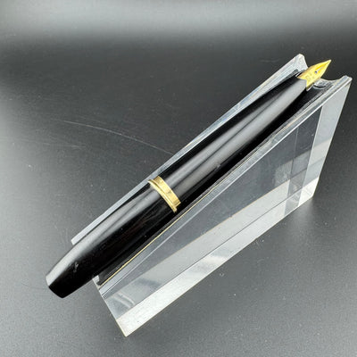 Platinum Black & Silver Pocket Fountain Pen 14K Gold Fine Nib