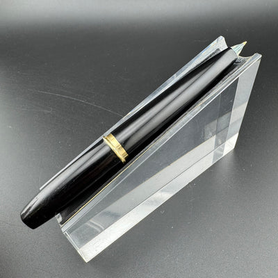 Platinum Black & Silver Pocket Fountain Pen 14K Gold Fine Nib
