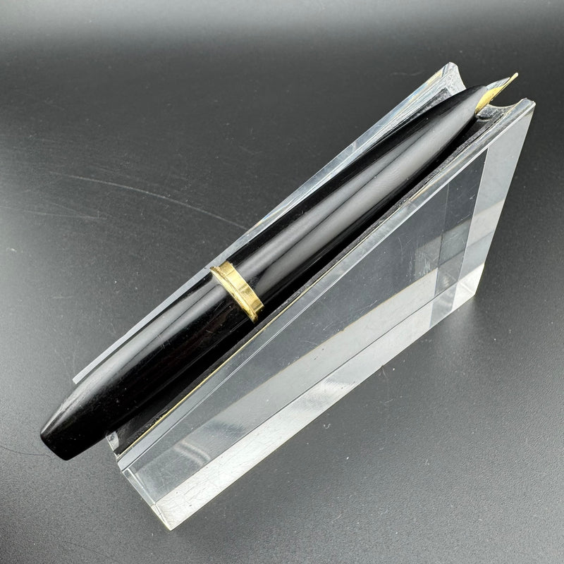 Platinum Black & Silver Pocket Fountain Pen 14K Gold Fine Nib