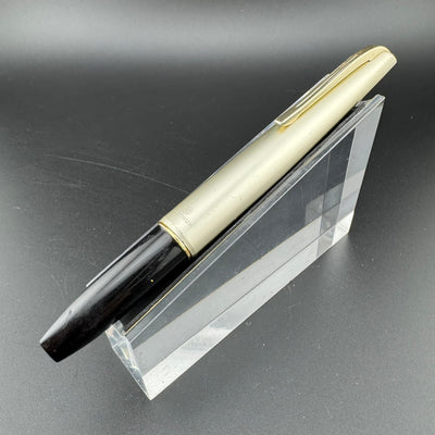 Platinum Black & Silver Pocket Fountain Pen 14K Gold Fine Nib