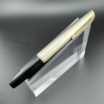 Platinum Black & Silver Pocket Fountain Pen 14K Gold Fine Nib