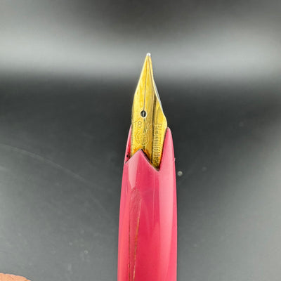 Platinum Silver & Purple Pocket Fountain Pen 18K Gold Fine Nib