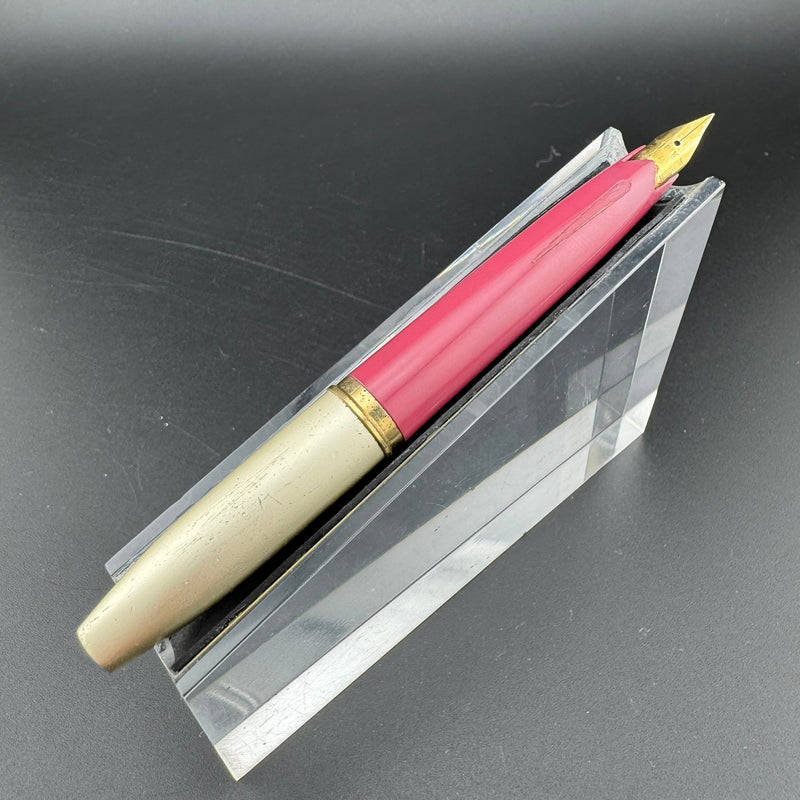 Platinum Silver & Purple Pocket Fountain Pen 18K Gold Fine Nib