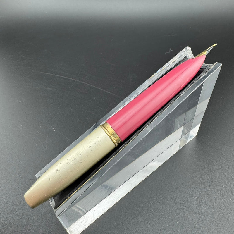 Platinum Silver & Purple Pocket Fountain Pen 18K Gold Fine Nib