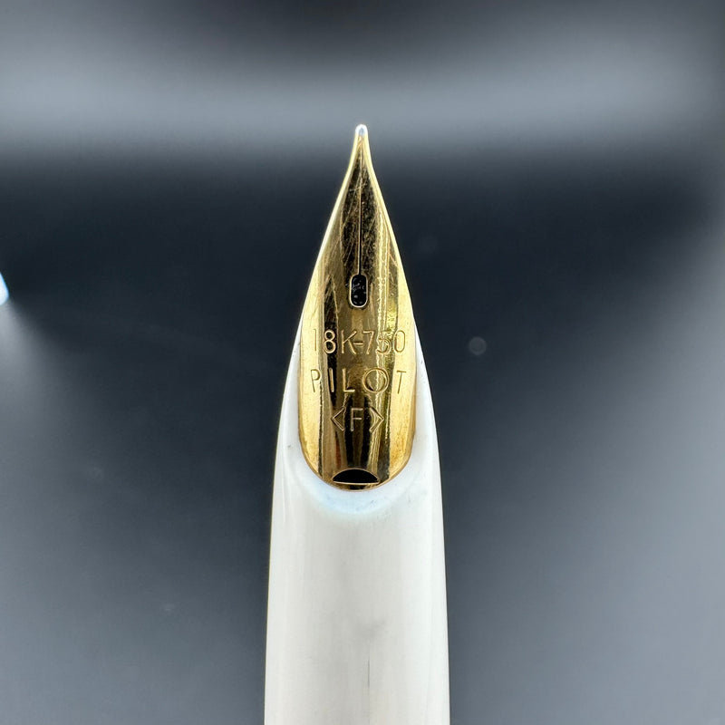 Pilot Lady Silver & Gold Fountain Pen 18K Gold Fine Nib