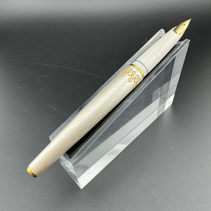 Pilot Lady Silver & Gold Fountain Pen 18K Gold Fine Nib