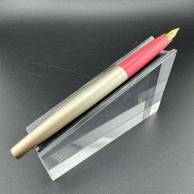 Platinum Pink & Silver Aluminum Fountain Pen 18K Gold Medium Nib