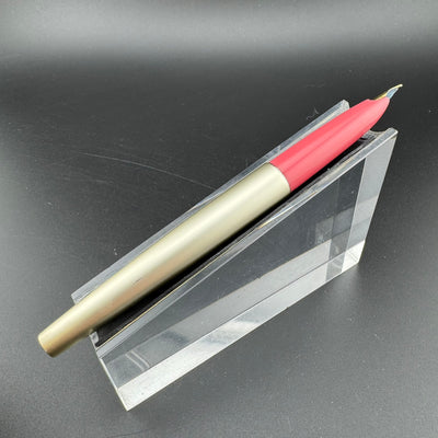 Platinum Pink & Silver Aluminum Fountain Pen 18K Gold Medium Nib