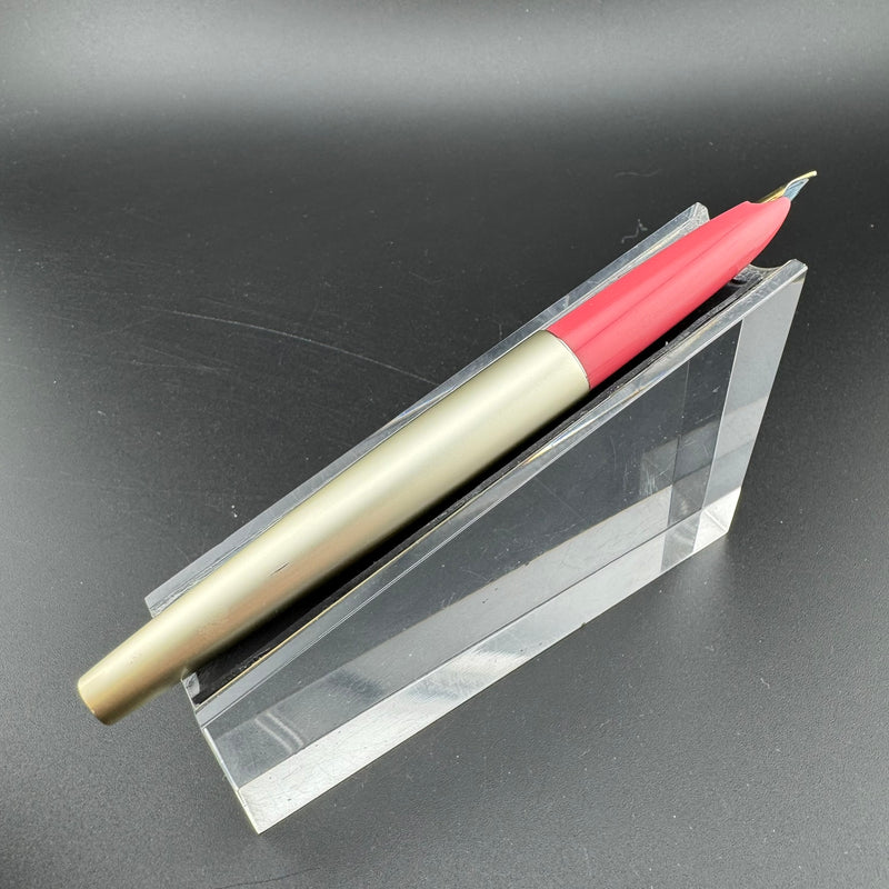 Platinum Pink & Silver Aluminum Fountain Pen 18K Gold Medium Nib