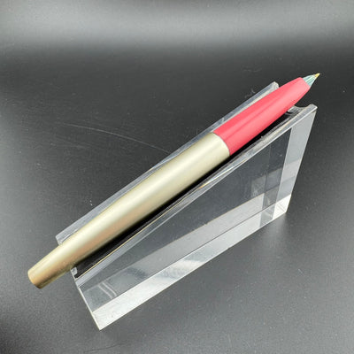 Platinum Pink & Silver Aluminum Fountain Pen 18K Gold Medium Nib