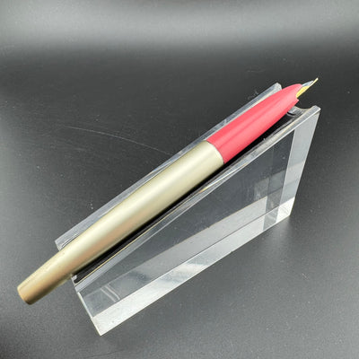 Platinum Pink & Silver Aluminum Fountain Pen 18K Gold Medium Nib