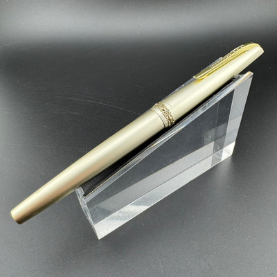 Platinum Pink & Silver Aluminum Fountain Pen 18K Gold Medium Nib