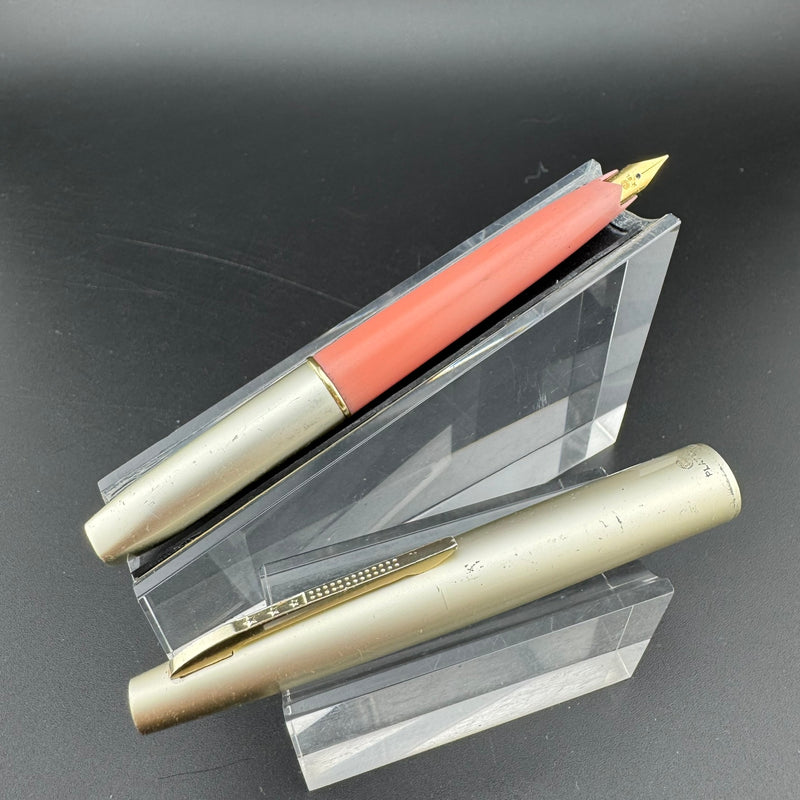 Platinum Pink & Silver Pocket Fountain Pen 18K Gold Fine Nib