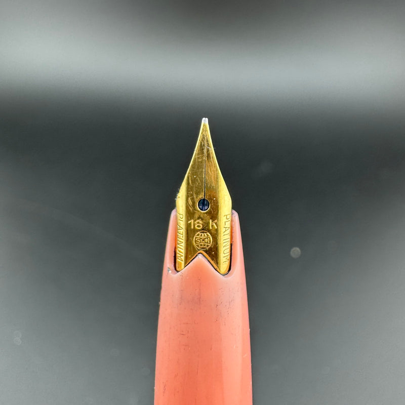 Platinum Pink & Silver Pocket Fountain Pen 18K Gold Fine Nib