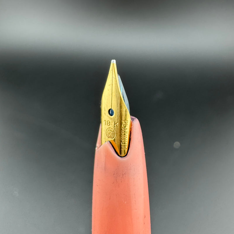 Platinum Pink & Silver Pocket Fountain Pen 18K Gold Fine Nib