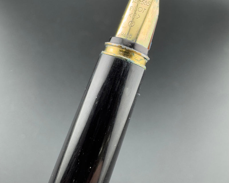 Pilot Deluxe D-1600RS-B Fountain Pen 14K Gold Fine Nib Jun 1980