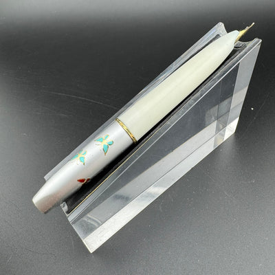 Platinum Floral Butterfly Pocket Fountain Pen 14K Gold Fine Nib