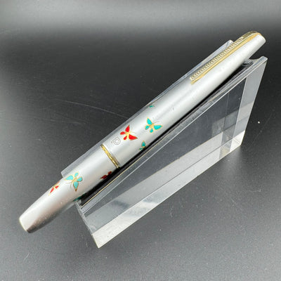 Platinum Floral Butterfly Pocket Fountain Pen 14K Gold Fine Nib