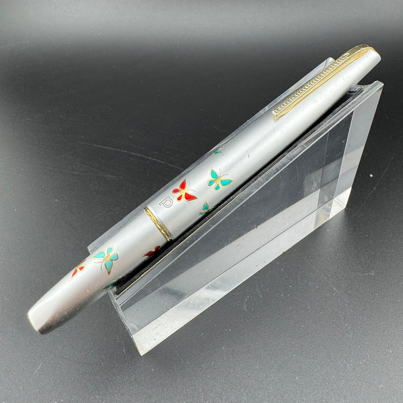 Platinum Floral Butterfly Pocket Fountain Pen 14K Gold Fine Nib