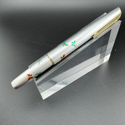 Platinum Floral Butterfly Pocket Fountain Pen 14K Gold Fine Nib