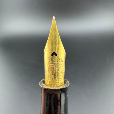 An-Esu S.S.S. Ebonite Eyedropper Fountain Pen Steel Fine Nib Unrestored
