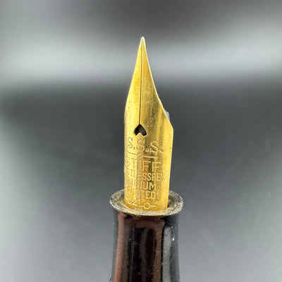 An-Esu S.S.S. Ebonite Eyedropper Fountain Pen Steel Fine Nib Unrestored