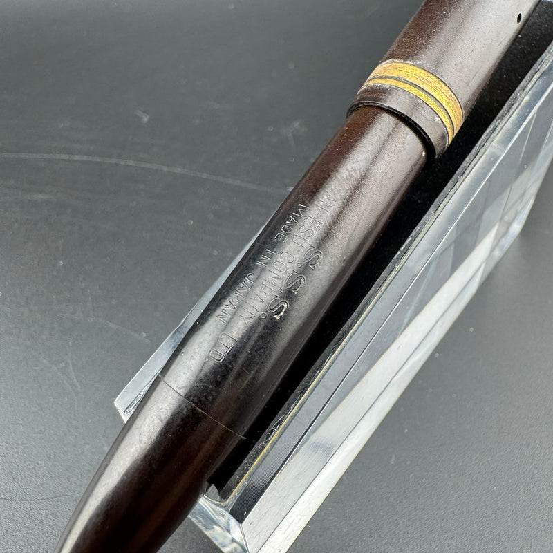An-Esu S.S.S. Ebonite Eyedropper Fountain Pen Steel Fine Nib Unrestored
