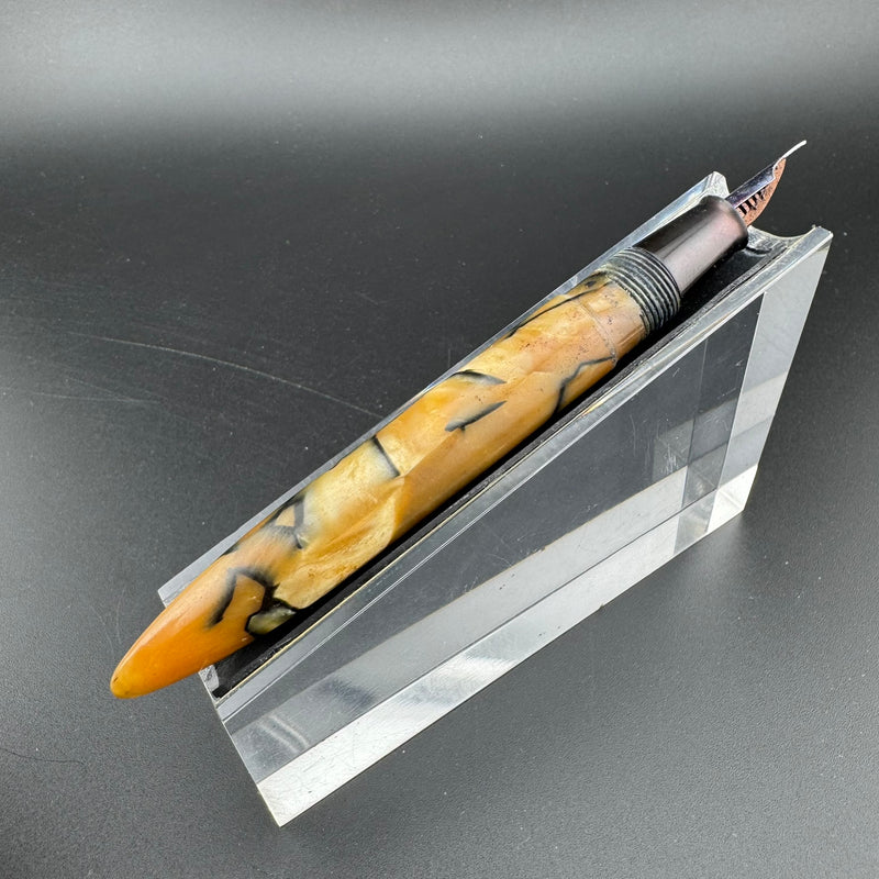 Newman Special Celluloid Lever Filler Fountain Pen Steel EF Nib Unrestored