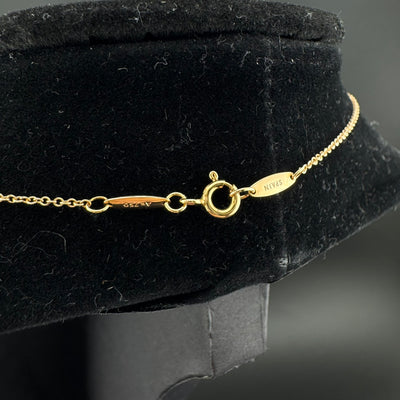 Tiffany & Co. Elsa Peretti Open Heart Pendant 18K Yellow Gold Necklace w/Box