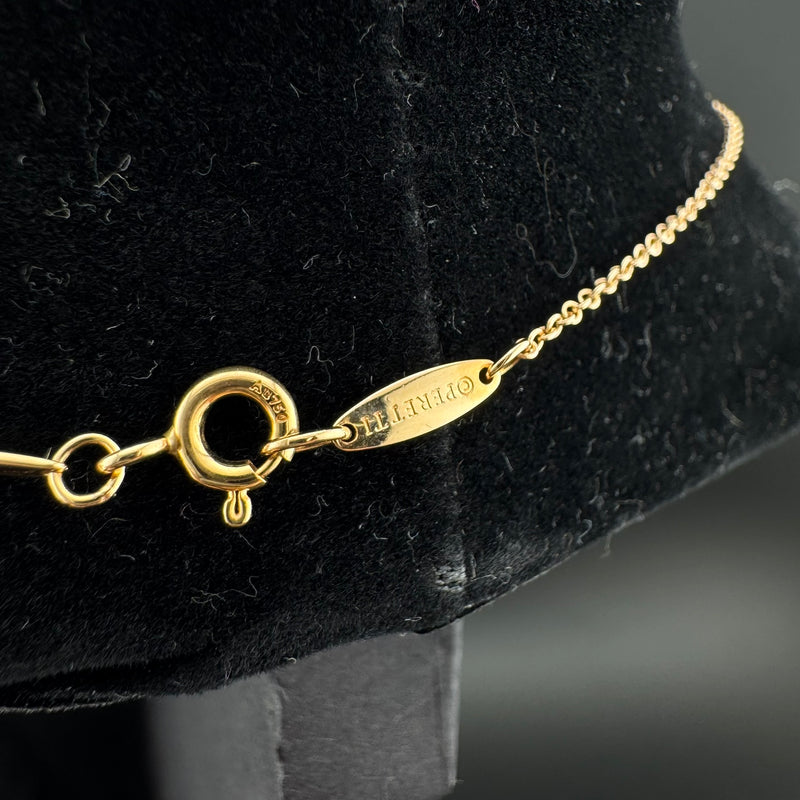 Tiffany & Co. Elsa Peretti Open Heart Pendant 18K Yellow Gold Necklace w/Box