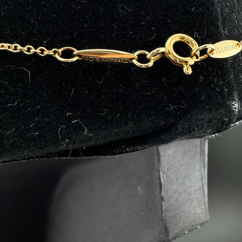 Tiffany & Co. Elsa Peretti Open Heart Pendant 18K Yellow Gold Necklace w/Box