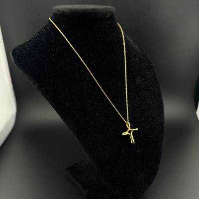 Tiffany & Co. Peretti Infinity Cross 18K Gold Pendant Necklace