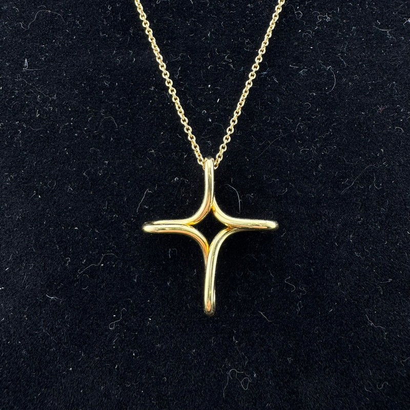 Tiffany & Co. Peretti Infinity Cross 18K Gold Pendant Necklace