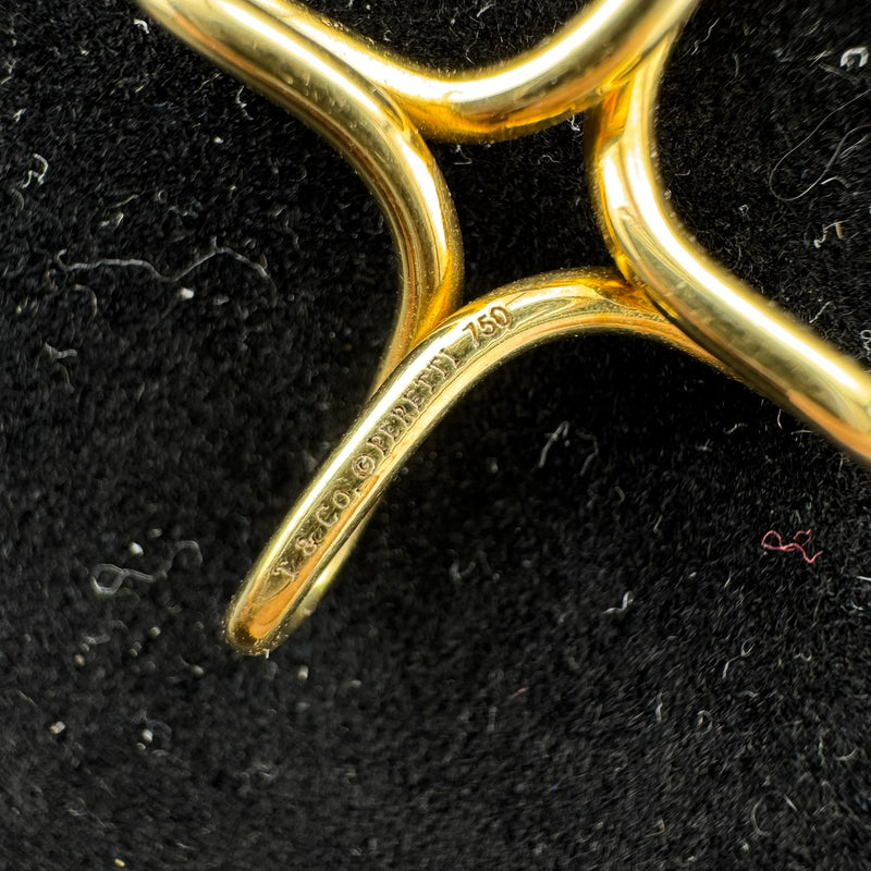 Tiffany & Co. Peretti Infinity Cross 18K Gold Pendant Necklace