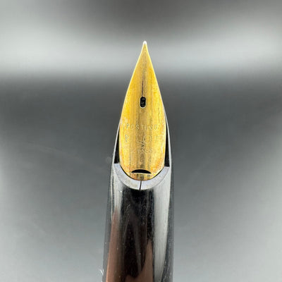 Pilot E Silver & Black Fountain Pen 14K Gold Posting Nib