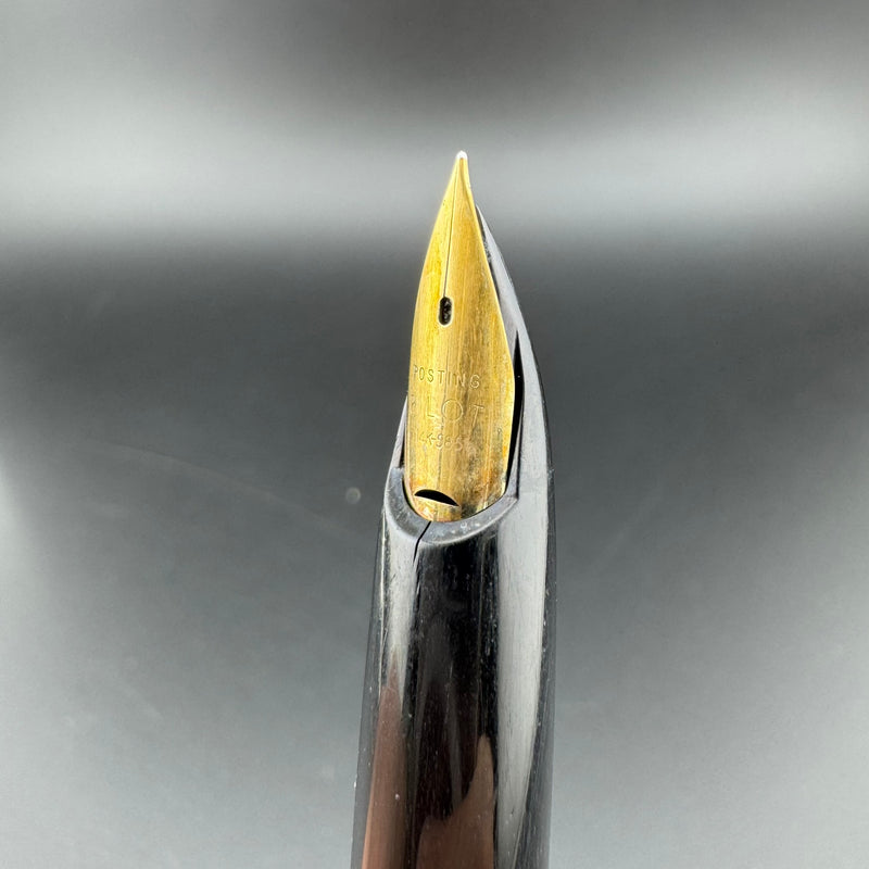 Pilot E Silver & Black Fountain Pen 14K Gold Posting Nib