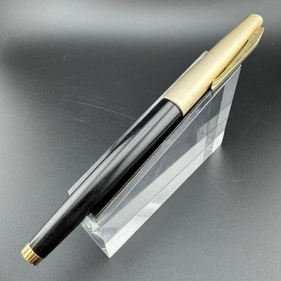 Pilot E Silver & Black Fountain Pen 14K Gold Posting Nib