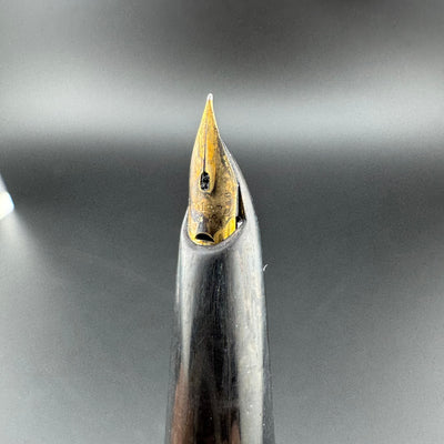 Pilot Super 100B Black Resin Fountain Pen 14K Gold Fine Nib Unrestored